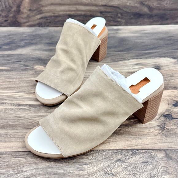 NIB Gentle Souls by Kenneth Cole 9M Chas Comfort Open Toe Heeled Sandals Suede - Picture 5 of 12